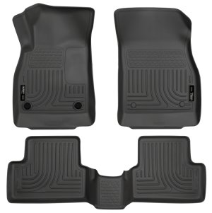 Chevrolet Cruze Floor Liners - Front + Rear - Husky Liners - WeatherBeater Combo - Black - `11-`12